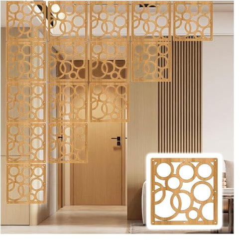 Hängende Raumteilerpaneele vom Boden bis zur Decke, Raumteiler zum Aufhängen, Hohlraum-Trennwand, Dicke Holz-Kunststoff-Platte für Zuhause, Schlafzimmer, Küche, Büro, DIY-Dekor, mit Beschlägen, 1–100