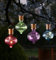 LED Solar Glühbirne Kugelleuchte Solarleuchte Terrasse Balkon Gartendeko (4 Stück Bunt)