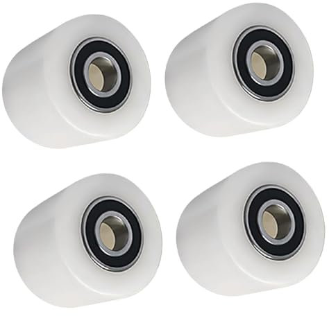 4 Stück Laufrolle Polyamid Nylon 80 x 70 mm, Achse 20 mm inkl. Hubwagen Gabelhubwagenrolle Hubwagenrolle für Hubwagen Ersatzrollen, Max. Belastung 1000 KG