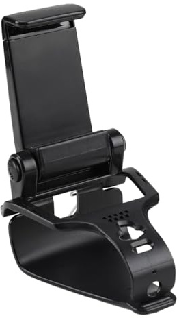 Enwye Supporto per display regolabile con clip di montaggio per telefono controller, per supporto per telefono con clip compatibile con smartphone Android/iOS fino a 90 mm di larghezza