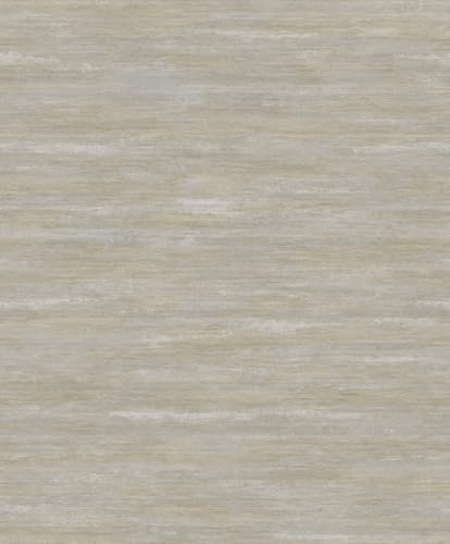 WPE® Venetian Plaster Effect Wallpaper – Modern Textured Metallic Mink Wall Covering – Horizontal Brush Stroke Design – 10m x 0.53m Roll – Neutral & Elegant Aesthetic for Living Room, Bedroom, Office