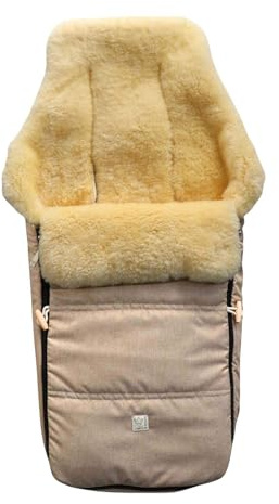Kaiser Dublas 2.0 Lammfell-Fußsack für Kinderwagen, 95 x 45 cm, Wasserabweisend (ginger)