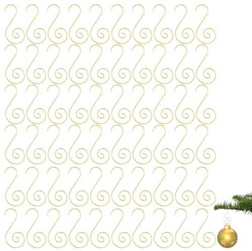 YUVKIN 60 Stück Kugelaufhänger für Weihnachtsbaumschmuck - Perfekt für Christbaumkugeln und Weihnachtskugeln