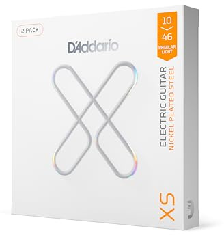 D'Addario XS Nickelbeschichtete E-Gitarrensaiten 10-46, 2 Sätze