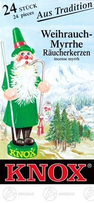 Rudolphs Schatzkiste Zubehör Knox Räucherkerzen Weihrauch-Myrrhe (24) NEU Erzgebirge Räucherkegel
