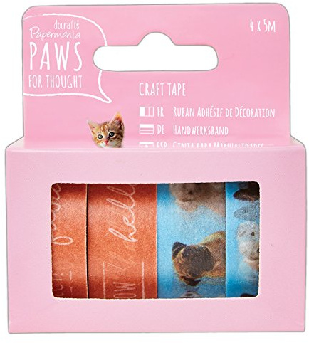 docrafts Papermania Paws For Thought 5m Craft Tape (4 Pieces)