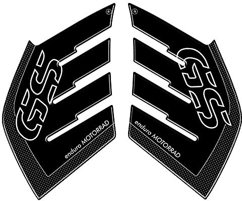 labelbike - Adesivi in gel 3D Laterali per Moto compatibili con BMW R1200 GS 2004-2007 - simil carbonio
