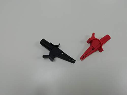 KPS -PT120 Set 2 x isolierte Krokodilspitzen, Öffnung bis zu 1 cm, Anschluss an Multimeter Testspitzen bis zu 10 A Strom