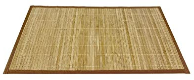 The Secret Home - Alfombra de Bambú - Largo. 70 cm x Ancho. 40 cm - Color Natural - Antideslizante y Resistente - Decoración del Hogar - Ideal para Salón, Comedor o Recibidor