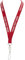 ROLSELEY Personalisierbares Umhängeband mit aufgedrucktem Text (Weiß/Schwarz/Silber) mit Sicherheitsverschluss - Rotes Schlüsselband mit individuellem Text