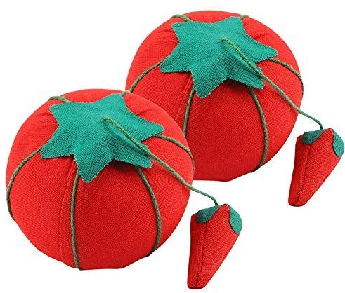 Fdit 2 Stück Tomaten Nadelkissen Nadel Nadelkissen Nähkissen zum Nähen oder Basteln