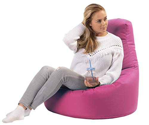 sunnypillow Gaming Sitzsack XXL mit Styropor Füllung Outdoor & Indoor für Kinder & Erwachsene Sitzsäcke Sitzkissen Bodenkissen viele Farben zur Auswahl Rosa