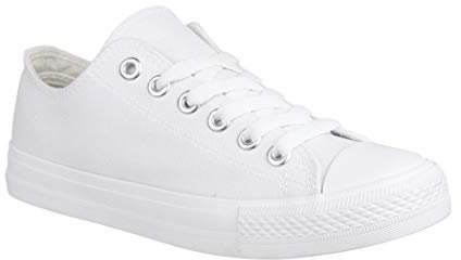 Elara Unisex Sneaker Low top Turnschuh Textil Chunkyrayan 3500-3501 Allwhite-44