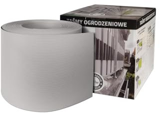 Thermoplast® SMART ZAUNSICHTSCHUTZSTREIFEN für Garten Terrasse Balkon aus Polypropylen PP UV beständig 19cm x 26m = 4,94m2 Grau (RAL 7040) 10 Jahre Garantie