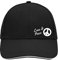 Huuraa Cappy Mütze Love & Peace Geschenk Black/Light Grey Love & Peace Präsent