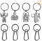 Ruicaifu 4pcs Llaveros de Ángel de la Guarda,Llaveros Originales Llaveros Pareja Llaveros Personalizados Llavero Colgante de Ángel Llavero de Ángel de Metal