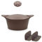 COOKUT Cocotte Moka - Forno olandese in acciaio INOX, 28 cm, 7 l, colore: Marrone