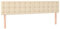 vidaXL LED Kopfteil, Bettkopfteil mit Holzbeinen, Höhenverstellbar Polsterkopfteil für Bett, Betthaupt Bettzubehör Schlafzimmer, Creme 180x5x78/88cm Stoff