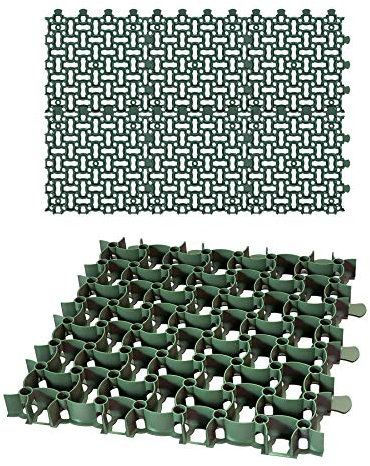 BigDean 6X Rasengitter Paddockplatte 50x50 cm Rasenmatten Rasenwaben Kiesgitter Parkplatzrasen 1,5 m²