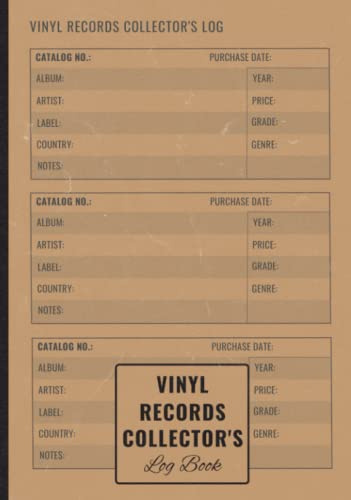 Vinyl Records Collector’s Log Book: Collector's Catalog Notebook Gift | Track Your Vinyl Record Collection Inventory