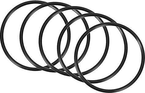 QUARKZMAN 5 Stücke Nitrilkautschuk O Nitrilring Dichtung 90mm x 82mm x 4mm für Wasserhahn Klempner Reparatur Dichtung Verbindung, Schwarz