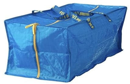 FRAKTA IKEA Tasche für Karre mit Reißverschluss, blau, 76 l