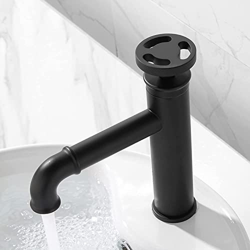 Robinet de lavabo de salle de bain, robinet de salle de bain de style industriel, robinet de salle de bain monotrou, robinets de salle de bain pour évier 1 trou, mitigeur de lavabo, robinet de salle