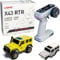 LDARC Mini RC Crawler 1:43 4WD All Terrain RC Rock Truck Ideal Für Raupenfahrzeug-Enthusiasten 2.4Ghz Maßstab Ferngesteuertes Auto Modell Kommt Mit DIY Weißer Karosserie (Zitronengelb)