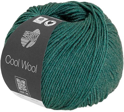 LANA GROSSA Cool Wool Melange | Extrafeine Merinowolle waschmaschinenfest und filzfrei | Handstrickgarn aus 100% Schurwolle (Merino extrafein) | 50g Wolle zum Stricken & Häkeln | 160m Garn FB 1425