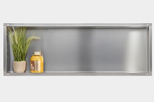 Balneo Wall-Box No Rim Duschnische 90 x 30 x 7 cm, Edelstahl AISI 304
