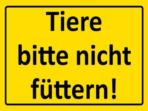 mrdeco Metall Schild 30x40cm gewölbt Tier bitte nicht füttern Blechschild