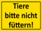 mrdeco Metall Schild 30x40cm gewölbt Tier bitte nicht füttern Blechschild