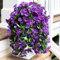 Künstliche Hängepflanzen, Blumen für den Außenbereich, Sommerdekoration, 2 Stück, künstliche Seide, violett, Morgenglory, Reben, UV-beständig, realistisch, für Veranda, Terrasse, Balkon, Übertopf