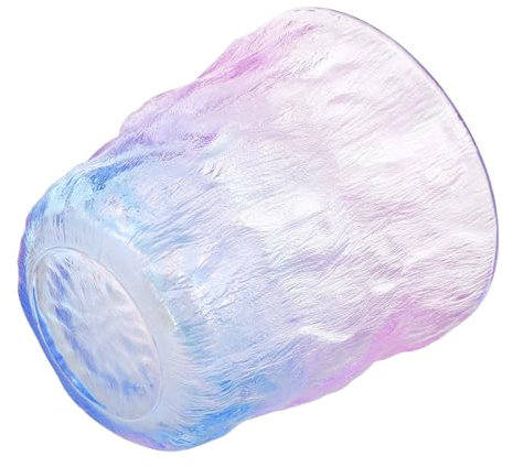 Cabilock Copa Glaciar Vasos de té Helado Taza para Beber Vino Vasos de Vidrio Taza de Agua de Vidrio Taza de te Estilo japones Vaso de Jugo Taza de Desayuno Taza de Bebida Rojo