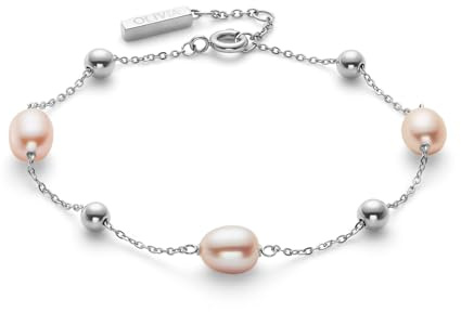 Olivia Burton Women's BY THE SEA PEARL Collection Beaded Bracelet in Stainless Steel with Rose-Tone Freshwater Pearls - 24100203