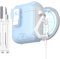 MHYALUDO Funda para AirPods de 2.ª y 1.ª generación, Compatible con Magsafe, Cierre automático magnético, Puerto de Carga a Prueba de Polvo y diseño de Soporte con Kit de Limpieza, Blanco/Azul Cielo