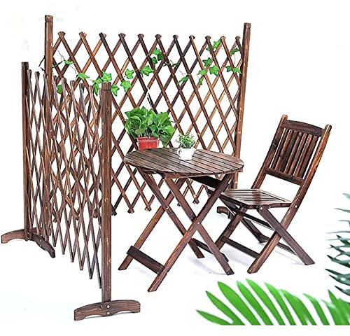 Mobiler Sichtschutzzaun für den Hundegarten – ausziehbares Gartenzaun-Spalier, Holzzaun-Pflanzenspalier, Faltbarer mobiler Zaun, für dekorative Kletterwände im Haushof (Größe: 160 x 65 cm)