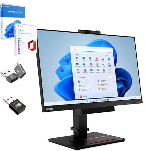 Lenovo PC Computer Completo ThinkCentre Con Monitor 27 Pollici IPS Ultra Slim | Intel Core i5 8500 | DP USBC | 16 GB | 512GB | Win 11 Pro MS Office 2021 Professional Garanzia 36 mesi (Ricondizionato)