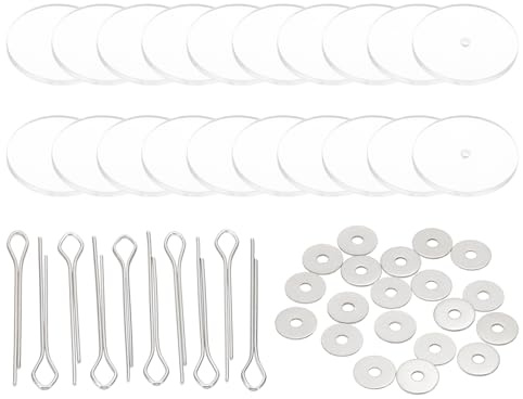 PATIKIL 30mm Puppen-Gelenke, 10er-Set abnehmbare Klemmgelenk-Verbinder und Acryltablett für die Herstellung von Bären-Gliedmaßen und Kopfgelenken DIY-Handwerkszubehör