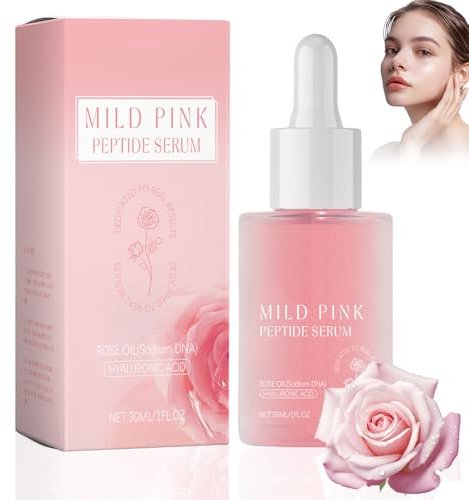 Siero di olio rosa, siero viso per donne, siero idratante viso, con olio di rosa, acido ialuronico, tripeptide di rame. 1, ripara la barriera, tonifica la pelle e idrata intensamente