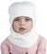 Generisch Warme Mützen Mädchen Jungen Mit Kapuze Winter Schal Kind Hut Kappe Schal Stricken Baby Baby Pflege Schlauchschal Fleece Damen