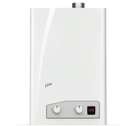 YQVEOT Durchlauferhitzer, Durchlauferhitzer Mit Flüssigem Propan, 4,0 GPM, for Den Innenbereich, Gas-Sofort-Elektroheizungen, Großgeräte for Zuhause für Küche Badezimmer(Natural Gas)
