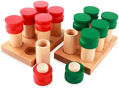 Folpus Botellas con Aroma Montessori, Juguetes educativos sensoriales para oler Aromas, Material didáctico para la exploración sensorial, Actividades para