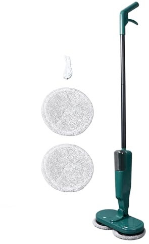 Steam Mop for Hardwood Tile Marble Floors, Spin Mop with Water Sprayer Lightweight Cordless Steam Mops for Floor Cleaning (Green)