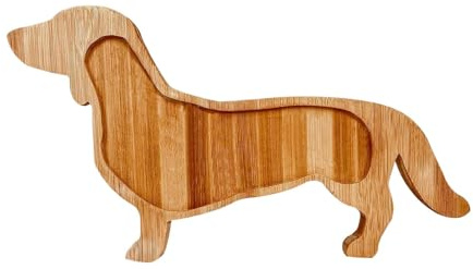 Servierbrett in Hundeform | Dackel-Charcuterie-Bretter – Hunde-Charcuterie-Brett, Dackel-förmiges Käse-Serviertablett – Servierteller aus Holz, rustikales dekoratives Charcuterie-Brett für Partys