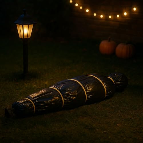 HSSPYY Halloween Horror-Requisite 150cm Aufblasbare Horror-Figur im Leichensack DIY Party Zubehör – Einfach & Wiederverwendbar Schockierendes Halloween-Erlebnis Gestalten