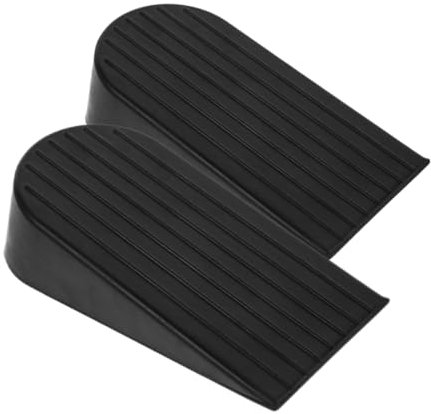 Ipetboom 2 pièces Cales de Porte Caoutchouc Butées de Porte Extra Larges Résistantes et Antidérapantes pour Garage Entrepôt et Usage Domestique Installation Simple et Design Noir