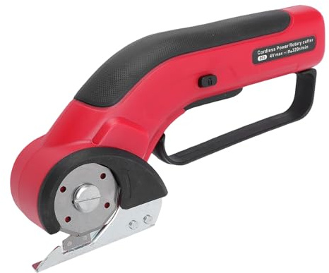 Fabater Schnurlose Elektrische Schere, Elektrischer Kistenschneider, Kartonschneider mit Sicherheitsverriegelung und LED-Licht, Rollschneider für Karton, Stoff, Leder, Kunststoff