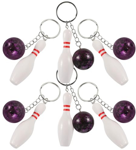 Baluue 6stücke Schlüsselanhänger Mit Bowlingkegeln Bowling Anhänger Für Rucksack Oder Handtasche Geschenkidee Für Junge Mädchen Und Erwachsene