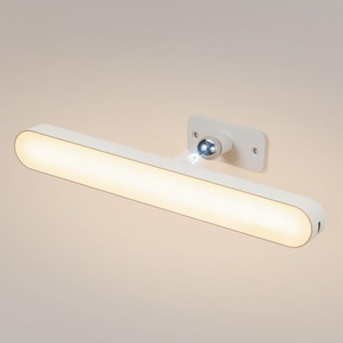 Yafido Lampara LED Recargables USB Luz Bateria Maquillaje Luces Tocador sin Cable 4000mAh Adhesiva Magnetica Inalambrica Espejo Lámparas Bano sin Instalación IRC87 Blanco Frío Natural Cálido Dimeable